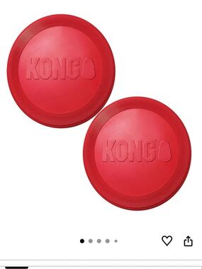KONG Flyer Durable Dog Toy Outdoor Play Natural Rubber Flying Disc Fetch Small 2